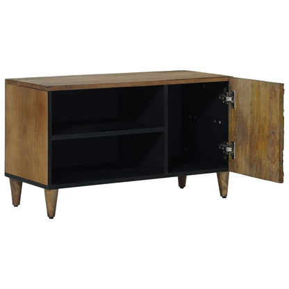 TV-kast met plank Bruin 80 x 31,5 x 46 cm Massief Mango Hout