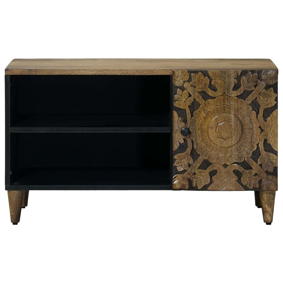 TV-kast met plank Bruin 80 x 31,5 x 46 cm Massief Mango Hout