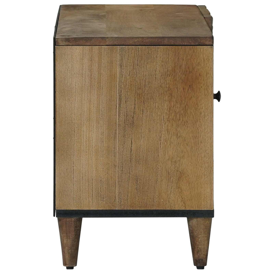 TV-kast met plank Bruin 80 x 31,5 x 46 cm Massief Mango Hout