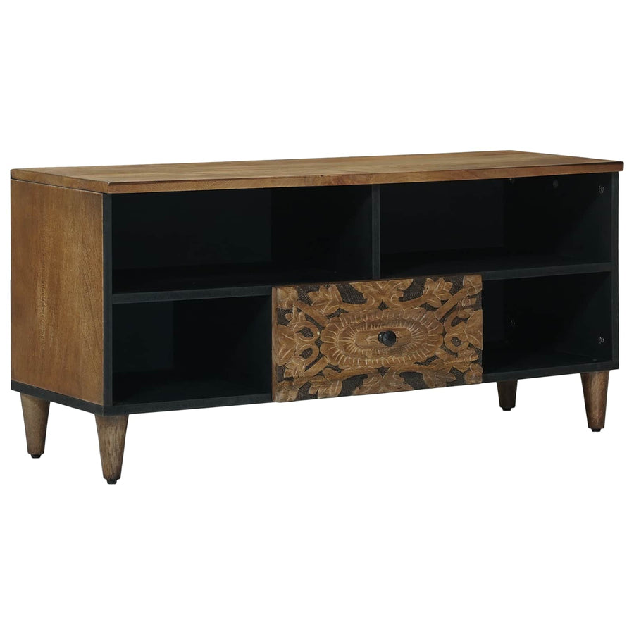 TV-kast met lade Bruin 100 x 33,5 x 46 cm Massief Mango Hout