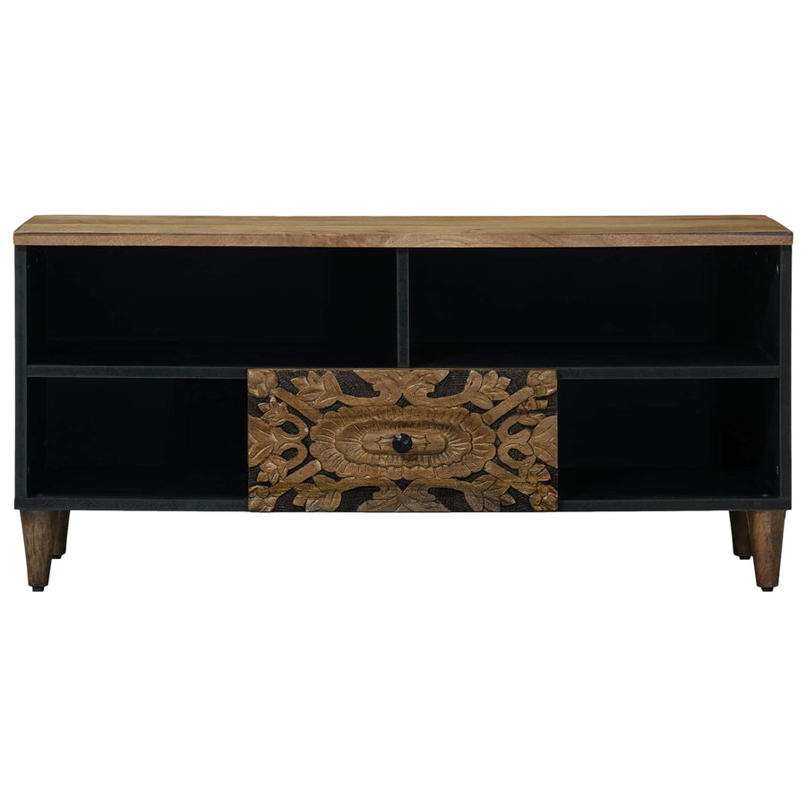 TV-kast met lade Bruin 100 x 33,5 x 46 cm Massief Mango Hout