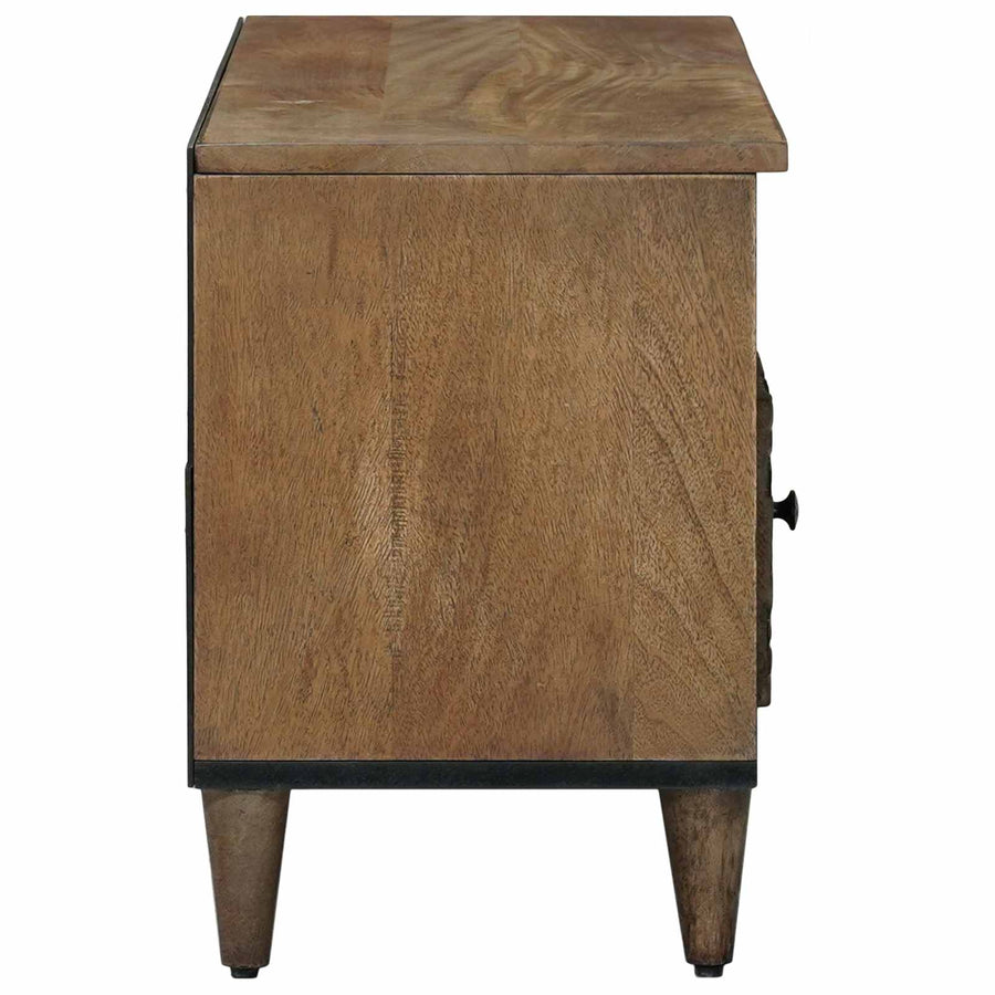 TV-kast met lade Bruin 100 x 33,5 x 46 cm Massief Mango Hout