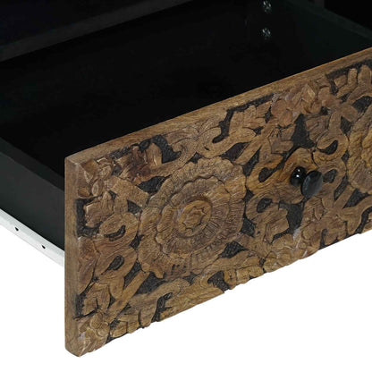TV-kast met lade Bruin 80 x 33,5 x 46 cm Massief Mango Hout