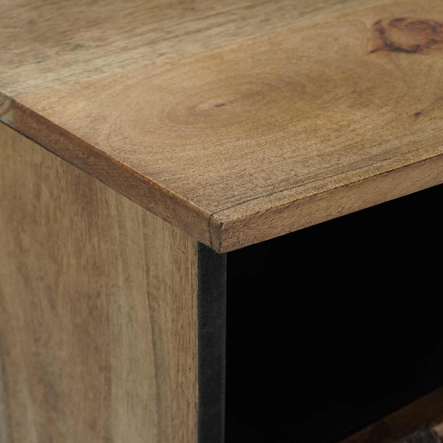 TV-kast met lade Bruin 100 x 33,5 x 46 cm Massief Mango Hout