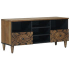 TV Cabinet with Drawer Brown 100 x 33.5 x 46 cm Solid Mango Wood
