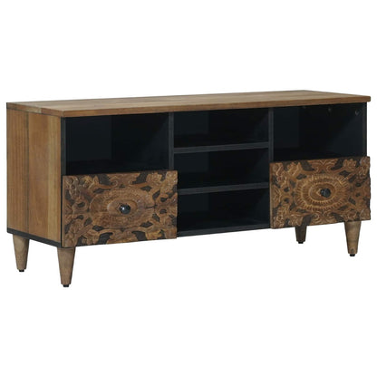 TV-kast met lade Bruin 100 x 33,5 x 46 cm Massief Mango Hout