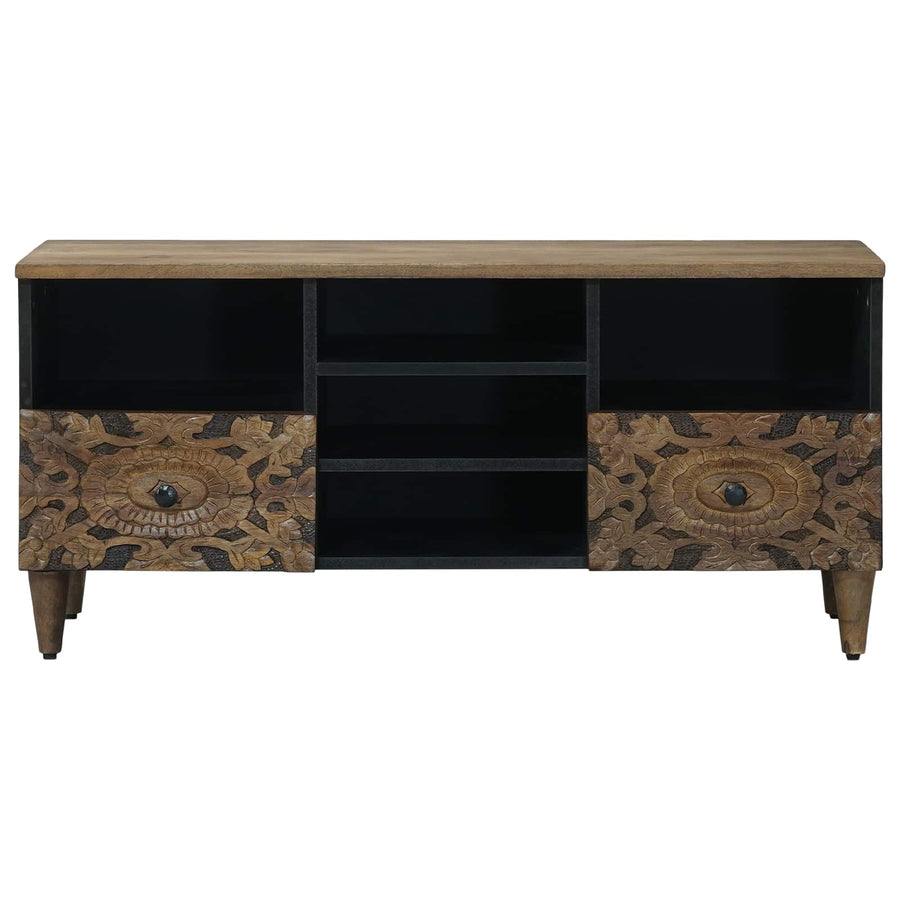 TV-kast met lade Bruin 100 x 33,5 x 46 cm Massief Mango Hout