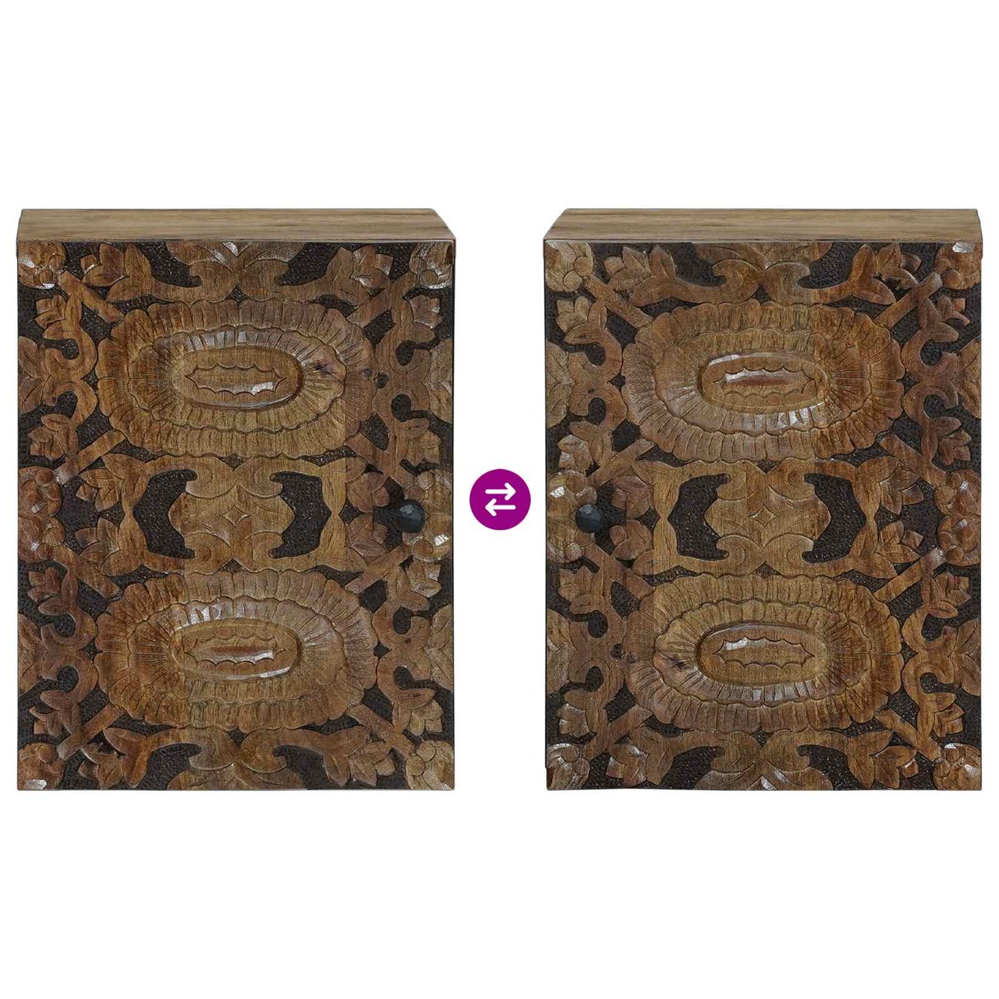 Badkamer Hangkast Bruin 38 x 33,5 x 48 cm Massief Mango Hout