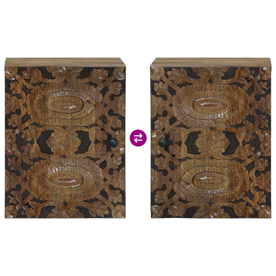 Badkamer Hangkast Bruin 38 x 33,5 x 48 cm Massief Mango Hout