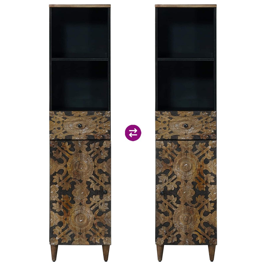 Badkamerkast Bruin 38 x 33,5 x 160 cm Massief Mango Hout