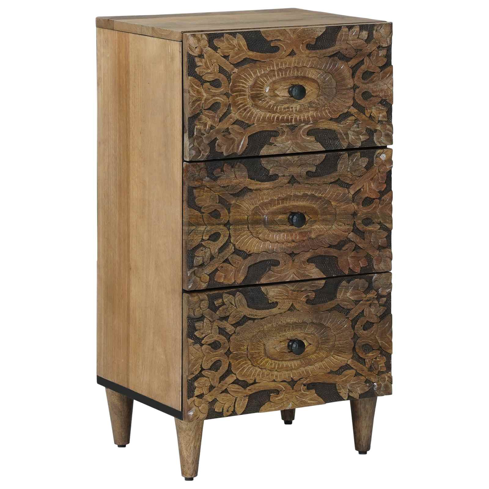 Dressoir met lade Bruin 40 x 33,5 x 75 cm Massief Mango Hout