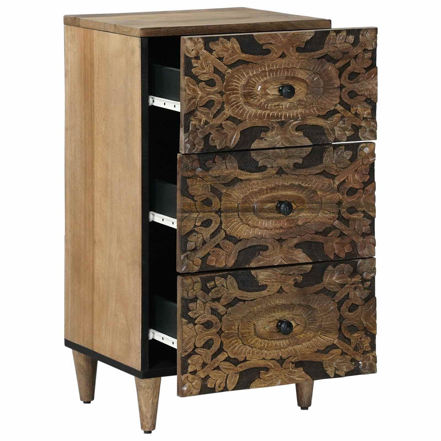 Dressoir met lade Bruin 40 x 33,5 x 75 cm Massief Mango Hout