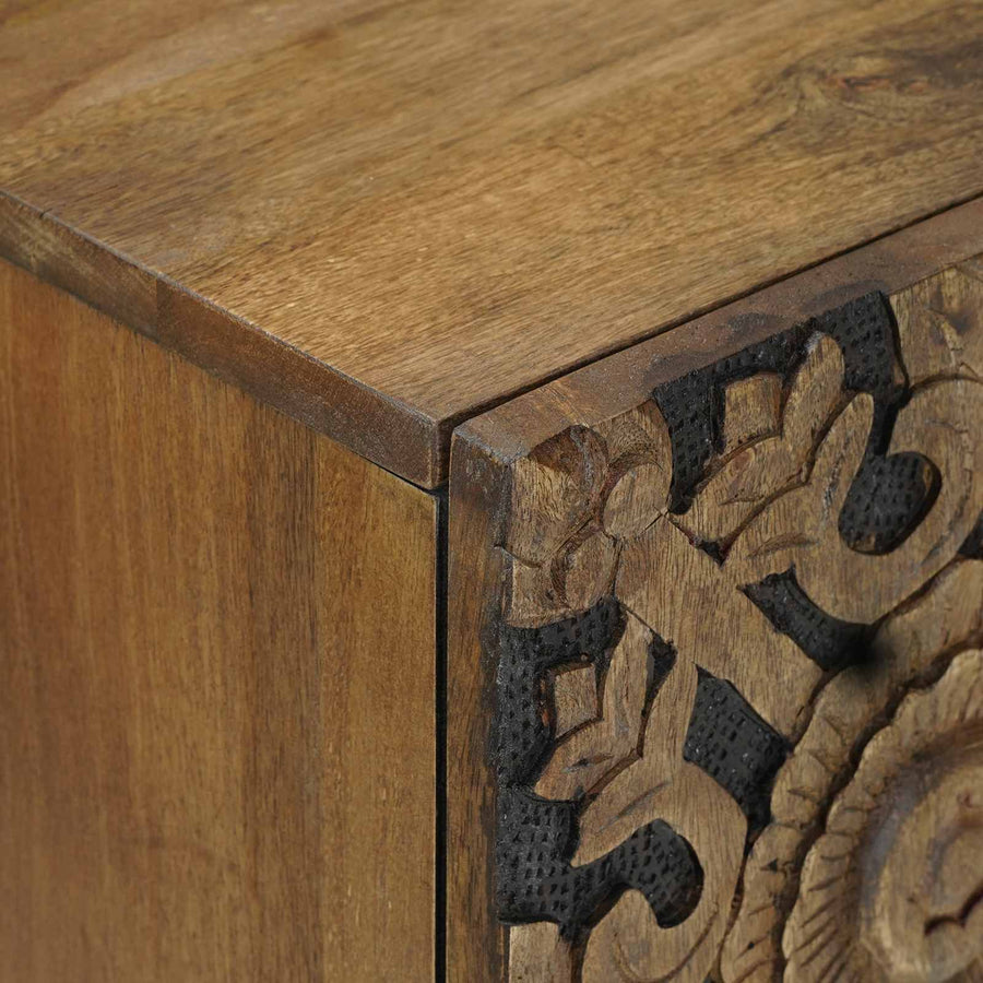 Dressoir met opslag Bruin 60 x 33,5 x 75 cm Massief Mango Hout