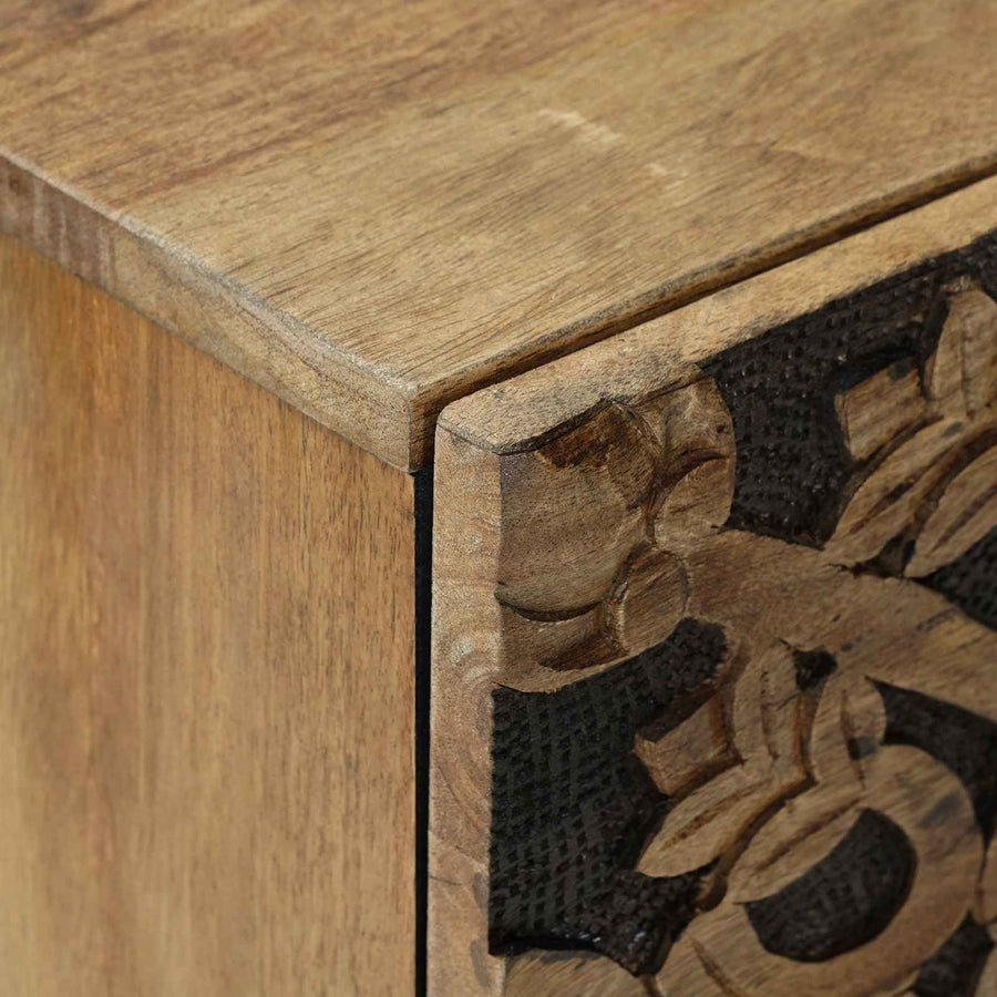 Dressoir met opslag Bruin 80 x 33,5 x 75 cm Massief Mango Hout