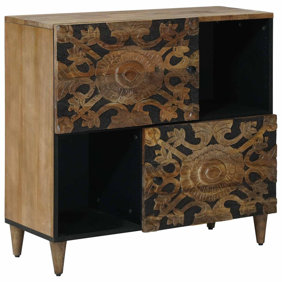 Dressoir met opslag Bruin 80 x 33,5 x 75 cm Massief Mango Hout