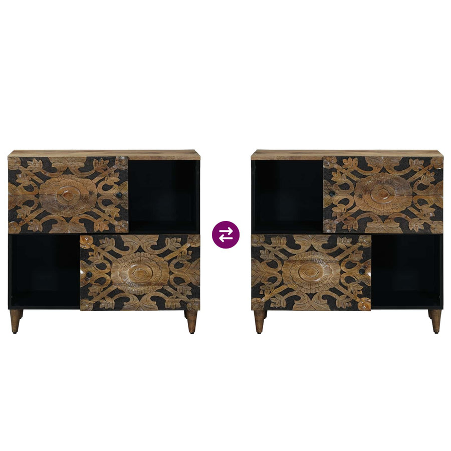 Dressoir met opslag Bruin 80 x 33,5 x 75 cm Massief Mango Hout