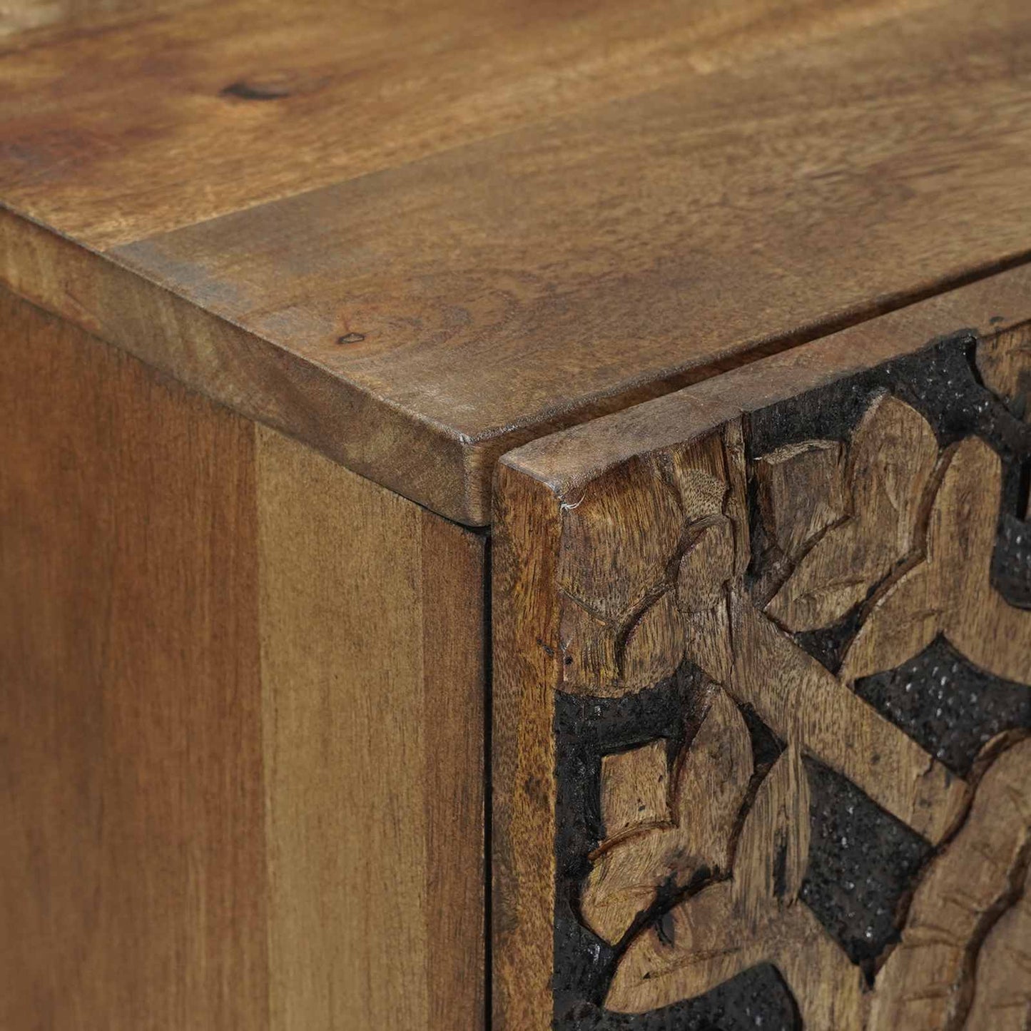 Dressoir met plank Bruin 90 x 33,5 x 75 cm Massief Mango Hout