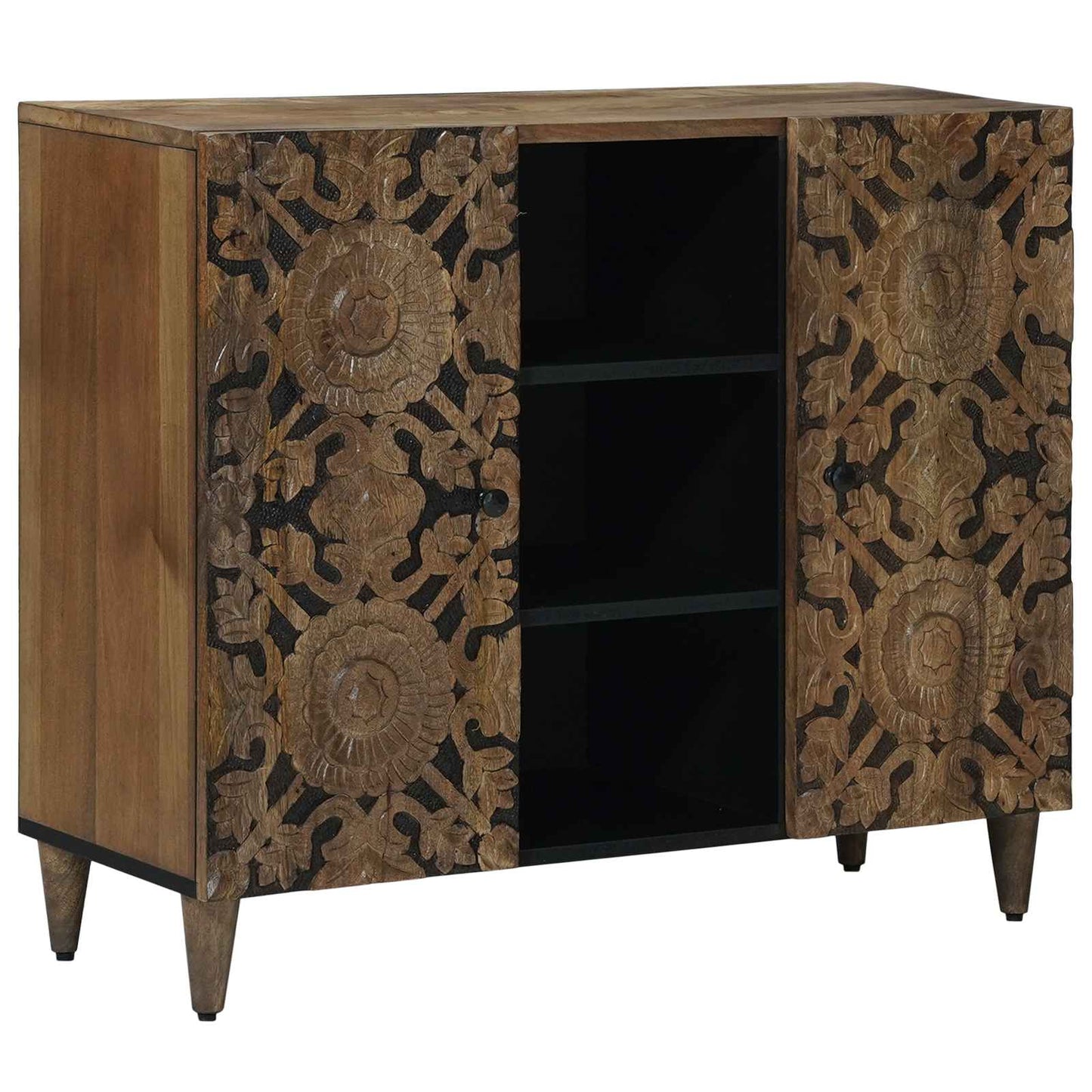 Dressoir met plank Bruin 90 x 33,5 x 75 cm Massief Mango Hout