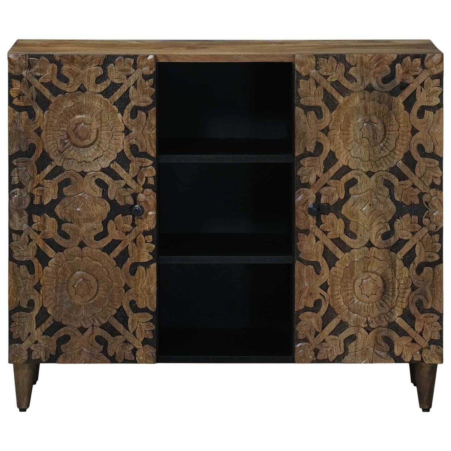 Dressoir met plank Bruin 90 x 33,5 x 75 cm Massief Mango Hout