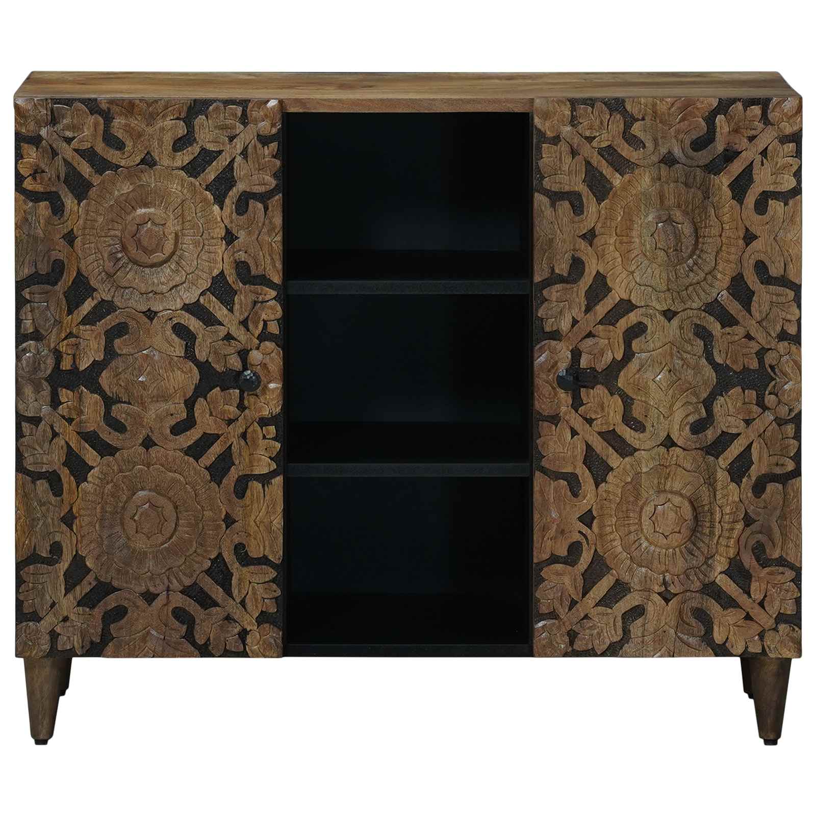 Dressoir met plank Bruin 90 x 33,5 x 75 cm Massief Mango Hout