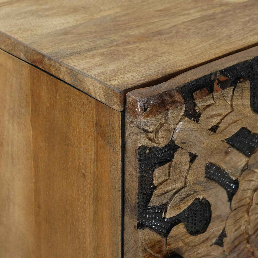 Hoge Kast met plank Bruin 40 x 33,5 x 110 cm Massief Mango Hout