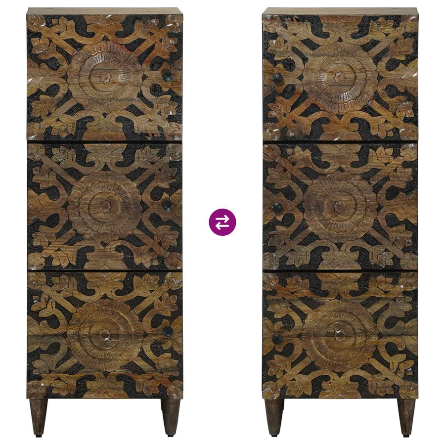 Hoge Kast met plank Bruin 40 x 33,5 x 110 cm Massief Mango Hout