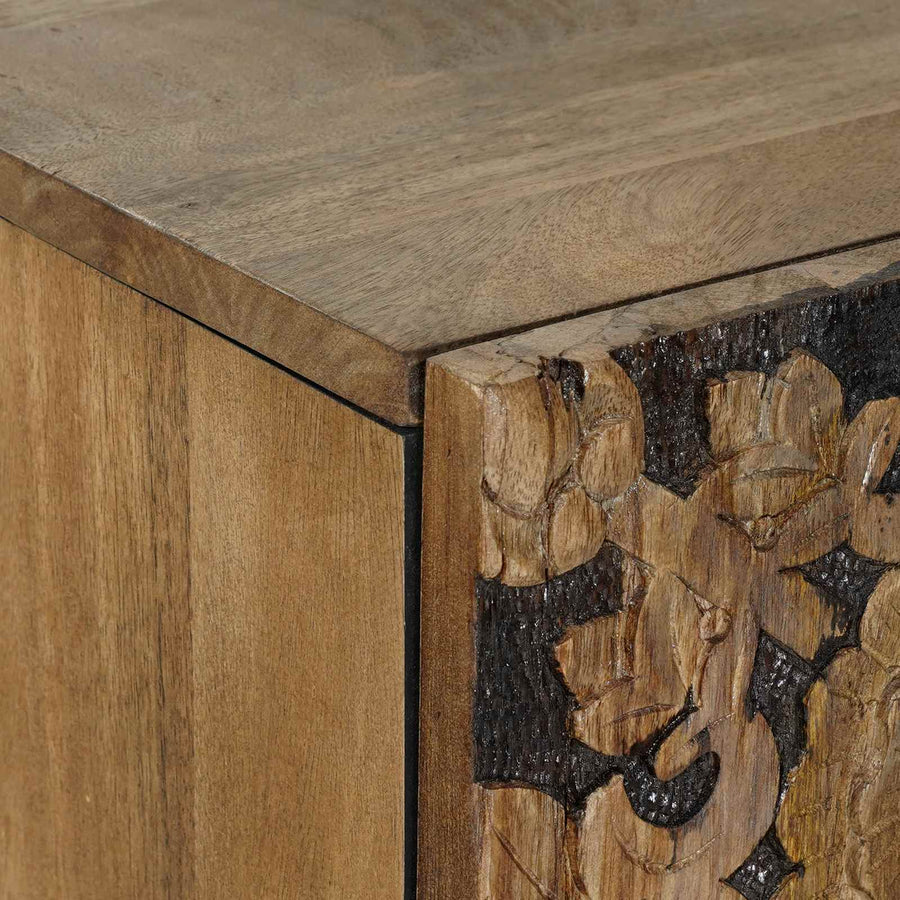 Hoge Kast met lade Bruin 60 x 33,5 x 100 cm Massief Mango Hout