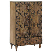 Hoge kast massief mango hout bruin 60x33x100 cm