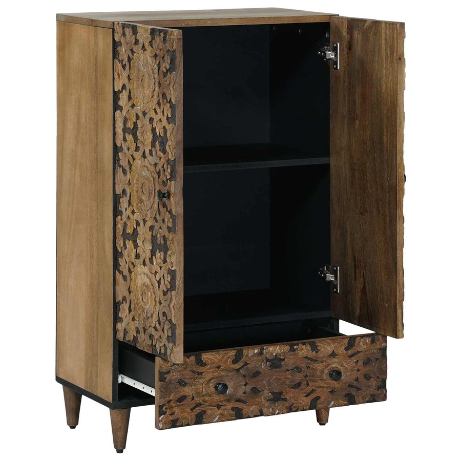Hoge Kast met lade Bruin 60 x 33,5 x 100 cm Massief Mango Hout