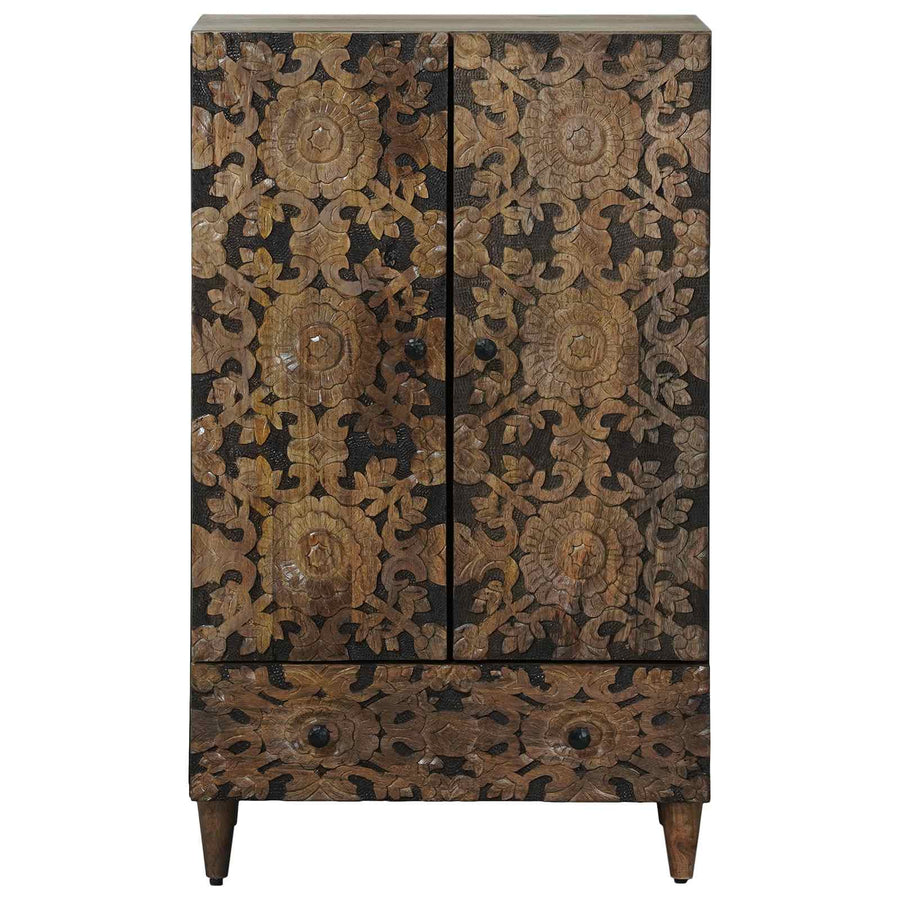 Hoge Kast met lade Bruin 60 x 33,5 x 100 cm Massief Mango Hout