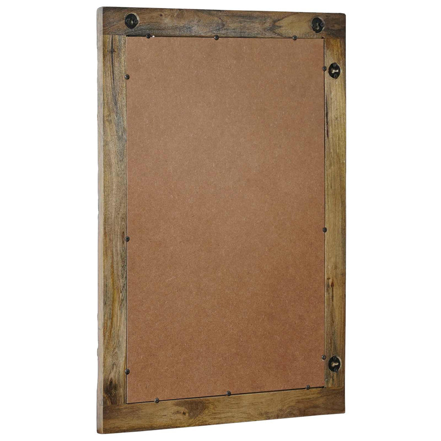 Wandspiegel walnootbruin 70 x 50 cm Bewerkt hout en glas