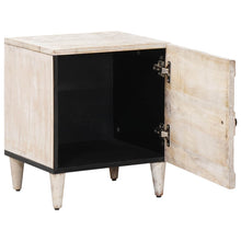 Nachtkastje Wit 40 x 33,5 x 46 cm Massief Mango Hout