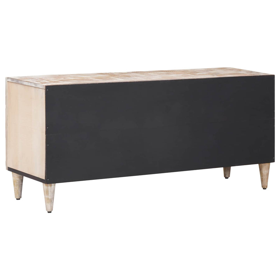TV-kast met opslag Wit 105 x 33,5 x 46 cm Massief Mango Hout