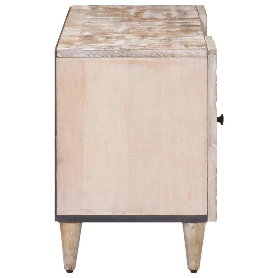 TV-kast met opslag Wit 105 x 33,5 x 46 cm Massief Mango Hout