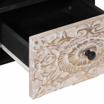 TV-kast met opslag Wit 70 x 33,5 x 46 cm Massief Mango Hout