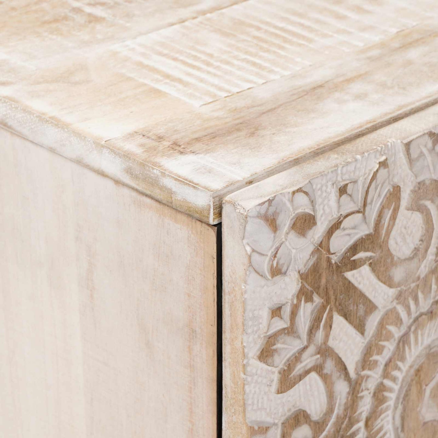 Opslag Dressoir Wit 60 x 33,5 x 75 cm Massief Mango Hout