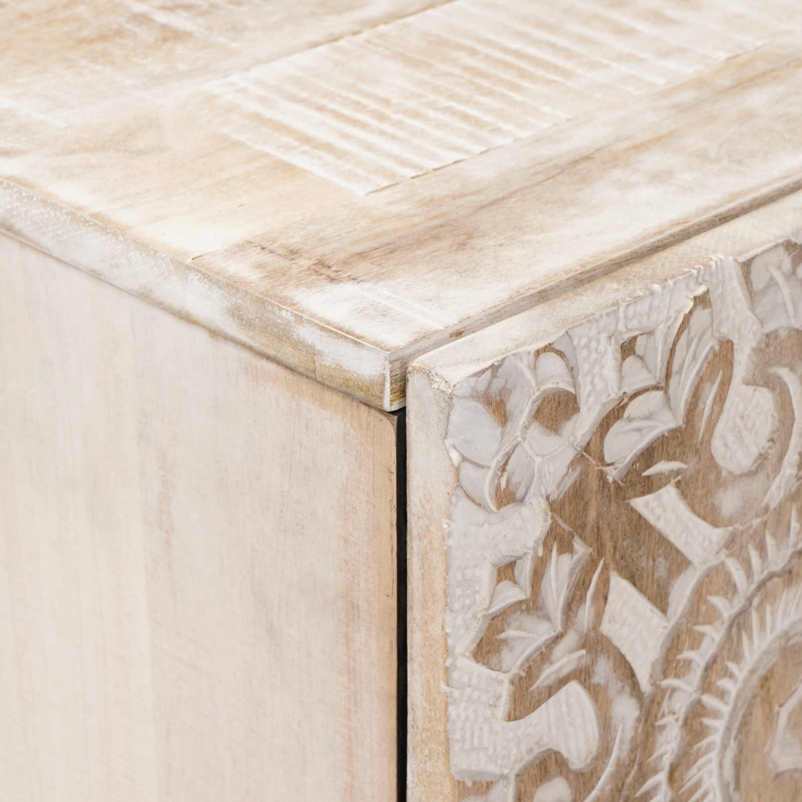 Opslag Dressoir Wit 60 x 33,5 x 75 cm Massief Mango Hout