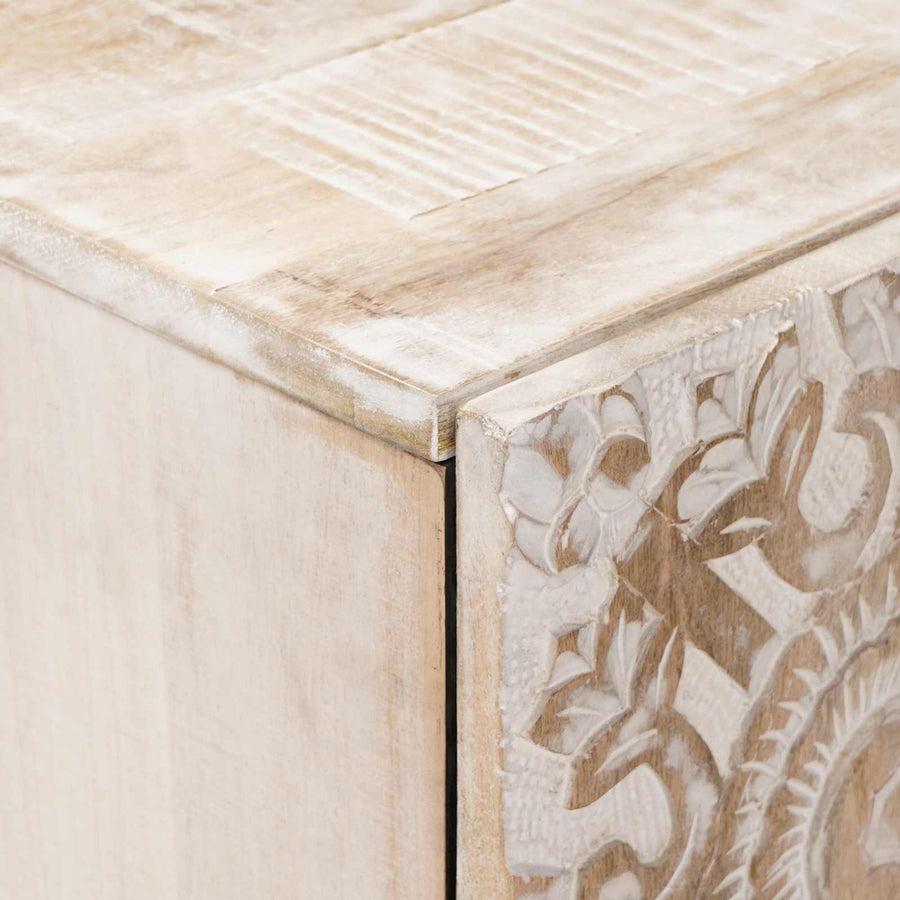 Opslag Dressoir Wit 60 x 33,5 x 75 cm Massief Mango Hout