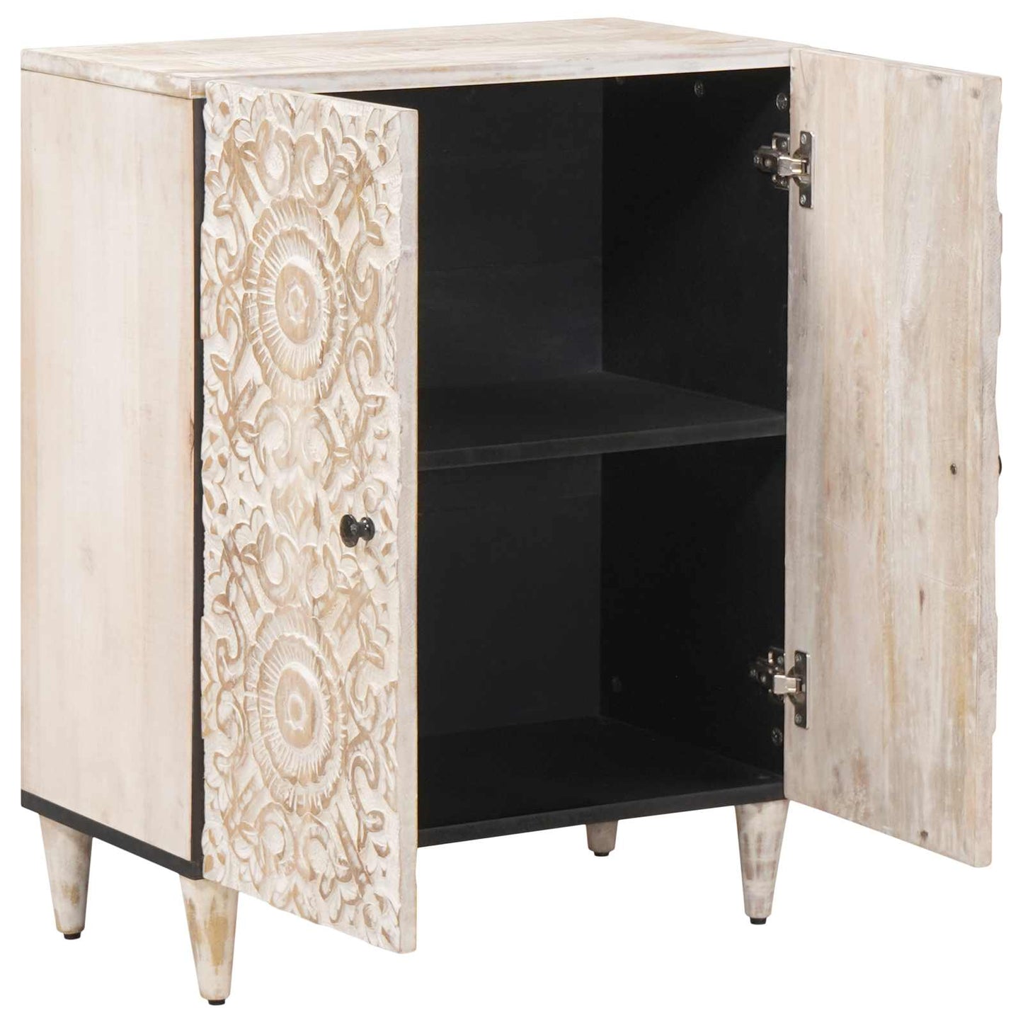 Opslag Dressoir Wit 60 x 33,5 x 75 cm Massief Mango Hout