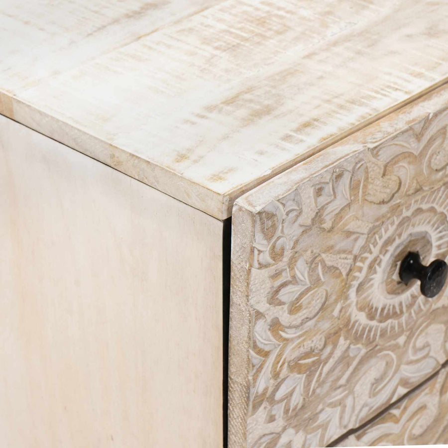 Opslag Dressoir Wit 60 x 33,5 x 75 cm Massief Mango Hout