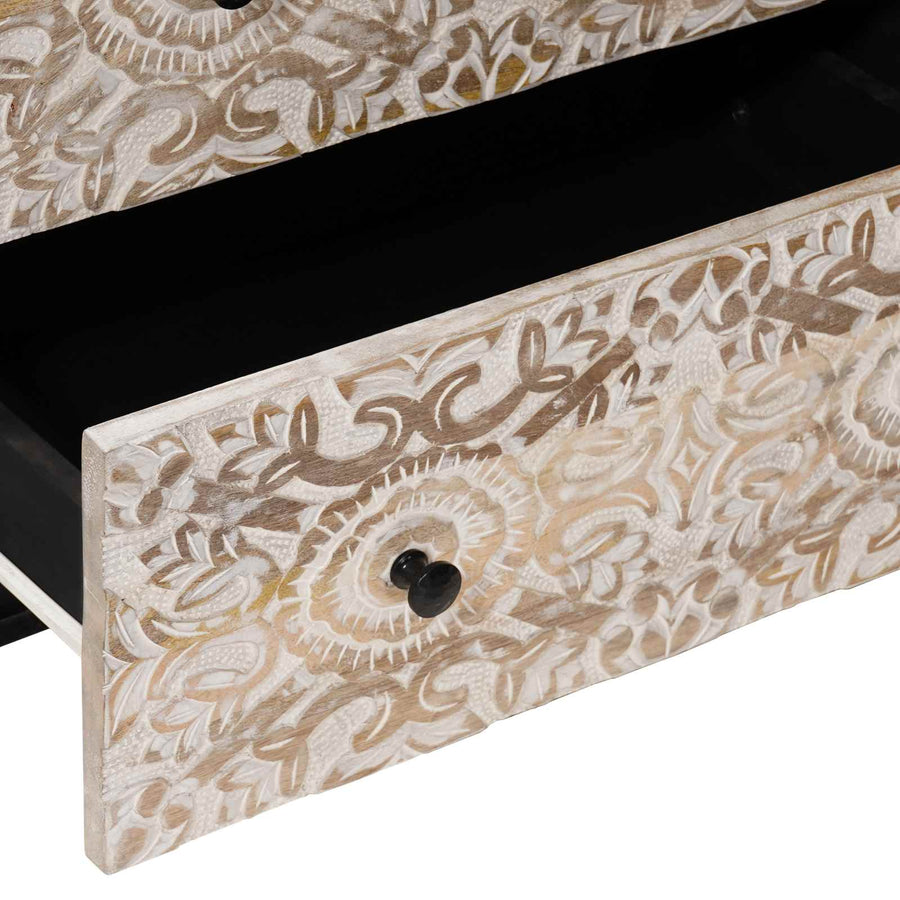 Opslag Dressoir Wit 60 x 33,5 x 75 cm Massief Mango Hout