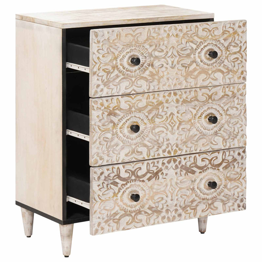 Opslag Dressoir Wit 60 x 33,5 x 75 cm Massief Mango Hout