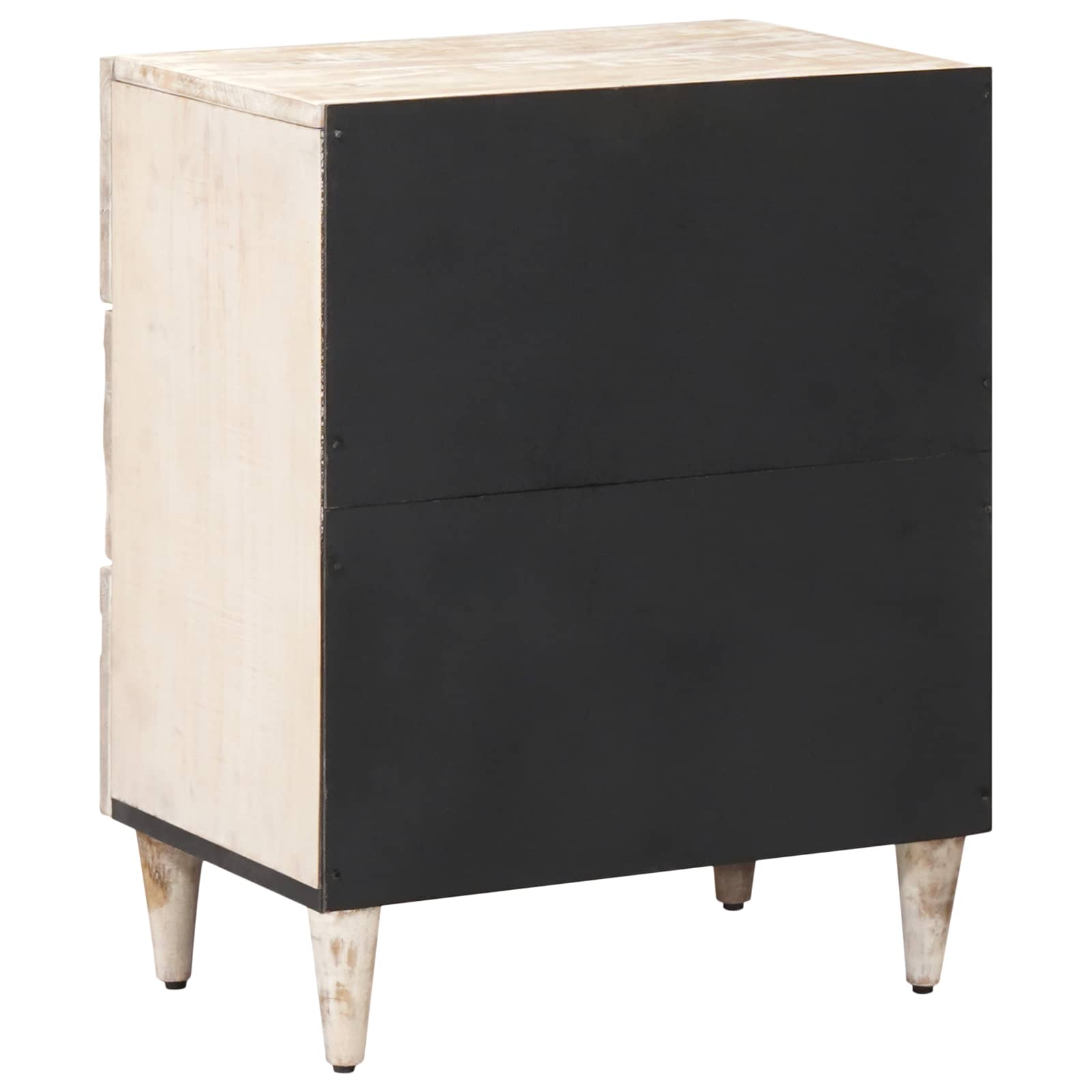 Bed kast met lade Wit 50 x 33 x 60 cm Massief Mango Hout