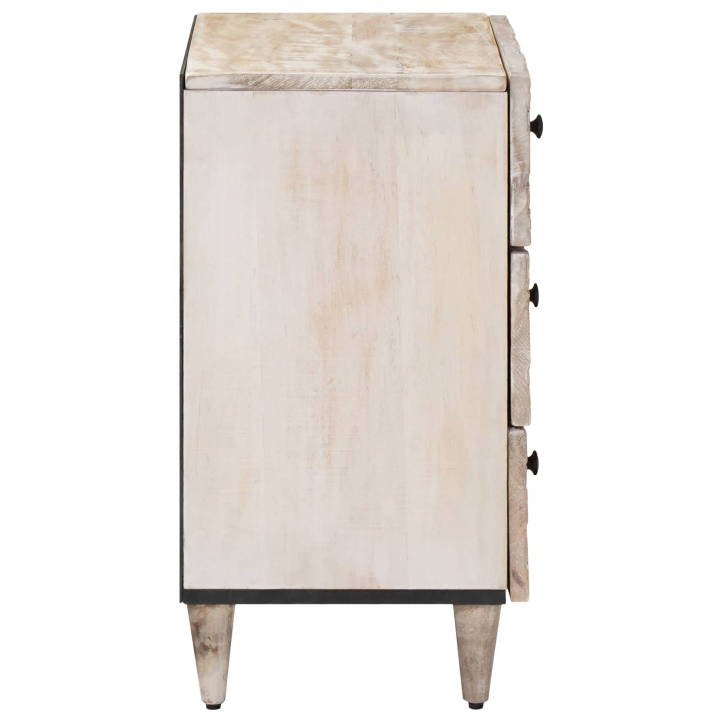 Bed kast met lade Wit 50 x 33 x 60 cm Massief Mango Hout