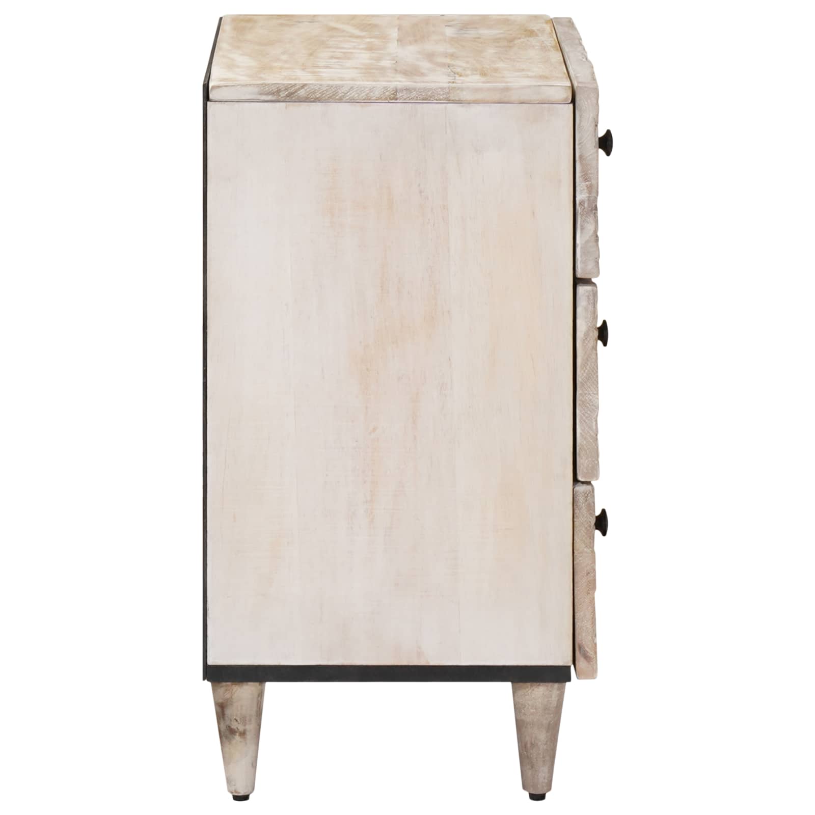 Bed kast met lade Wit 50 x 33 x 60 cm Massief Mango Hout