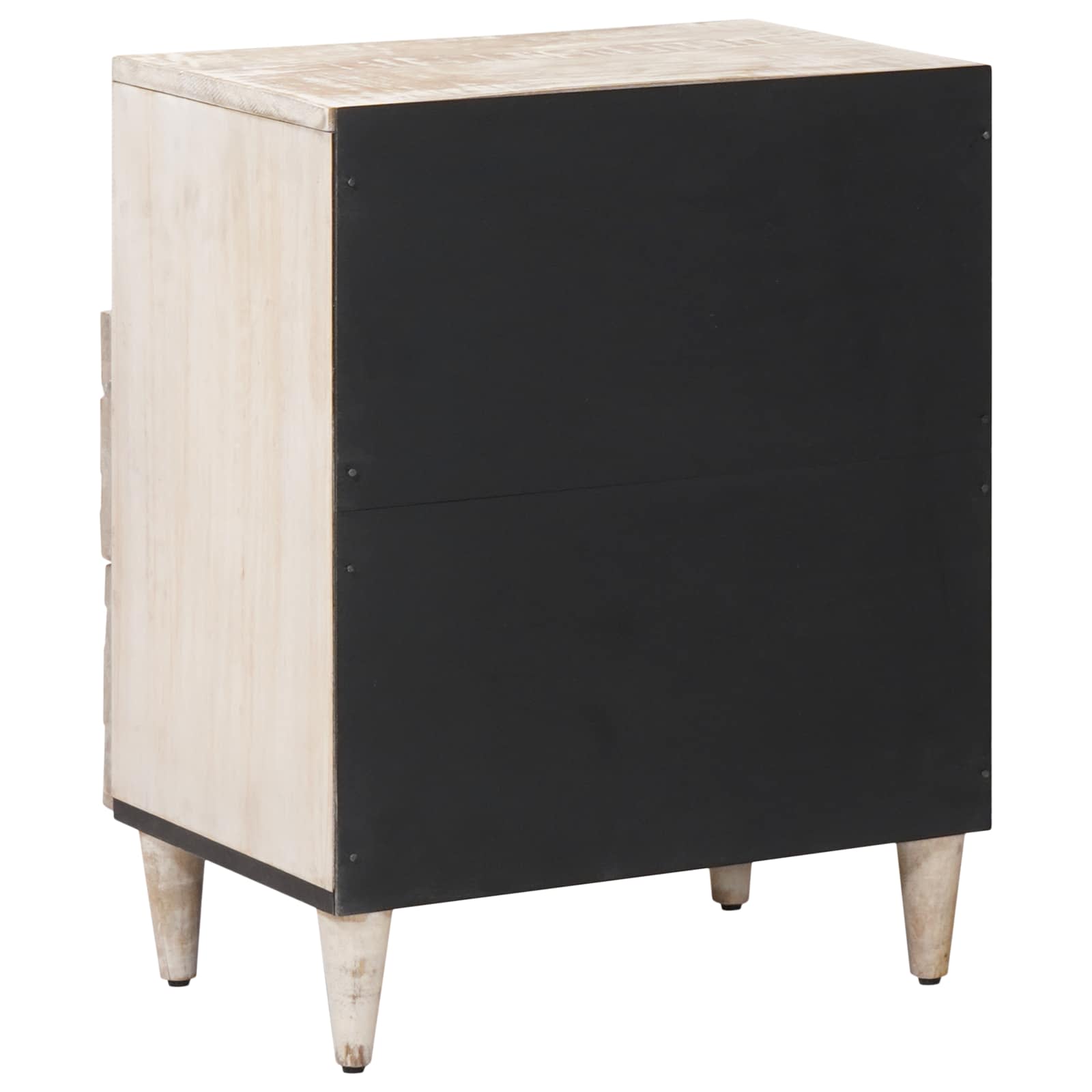 Bed kast met lade Wit 50 x 33 x 60 cm Massief Mango Hout
