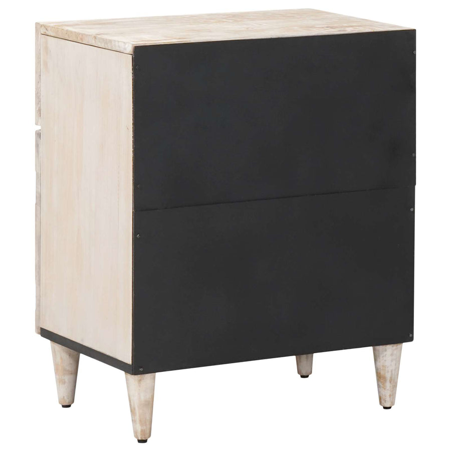 Bed kast met lade Wit 50 x 33 x 60 cm Massief Mango Hout