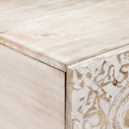 Salontafel Wit 100 x 54 x 40 cm Massief Mango Hout
