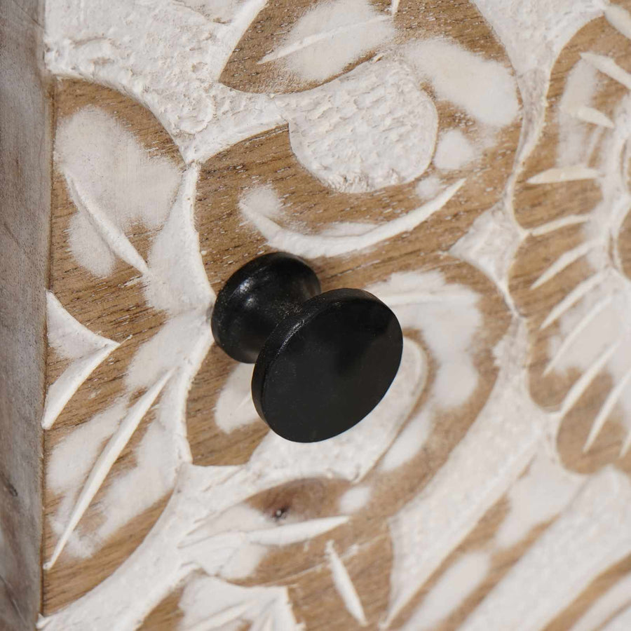 Salontafel Wit 100 x 54 x 40 cm Massief Mango Hout