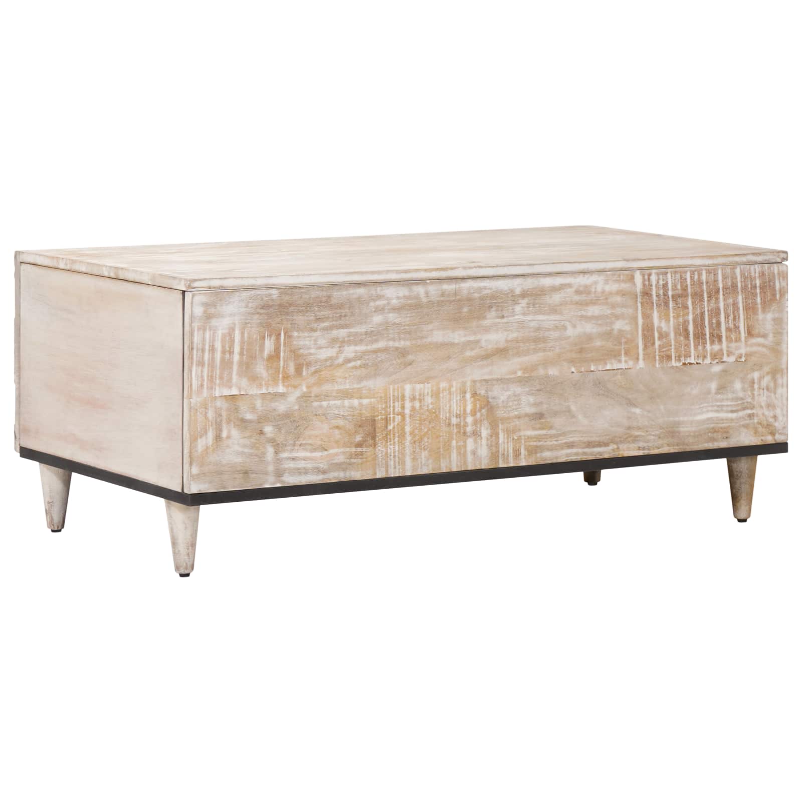 Salontafel Wit 100 x 54 x 40 cm Massief Mango Hout